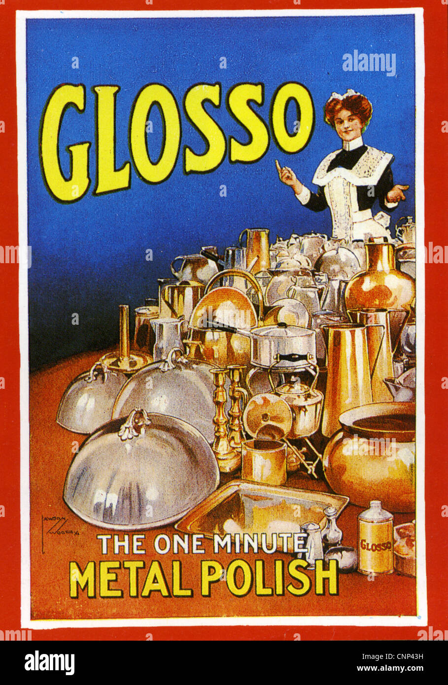 GLOSSO METAL POLISH annonce sur 1905 Banque D'Images