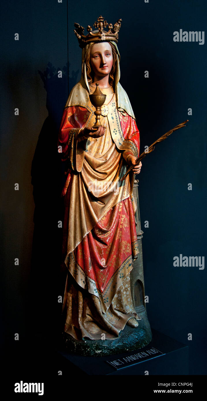 Marie mère du Christ 17th - 18th siècle sculpture siècle Belgique belge Banque D'Images