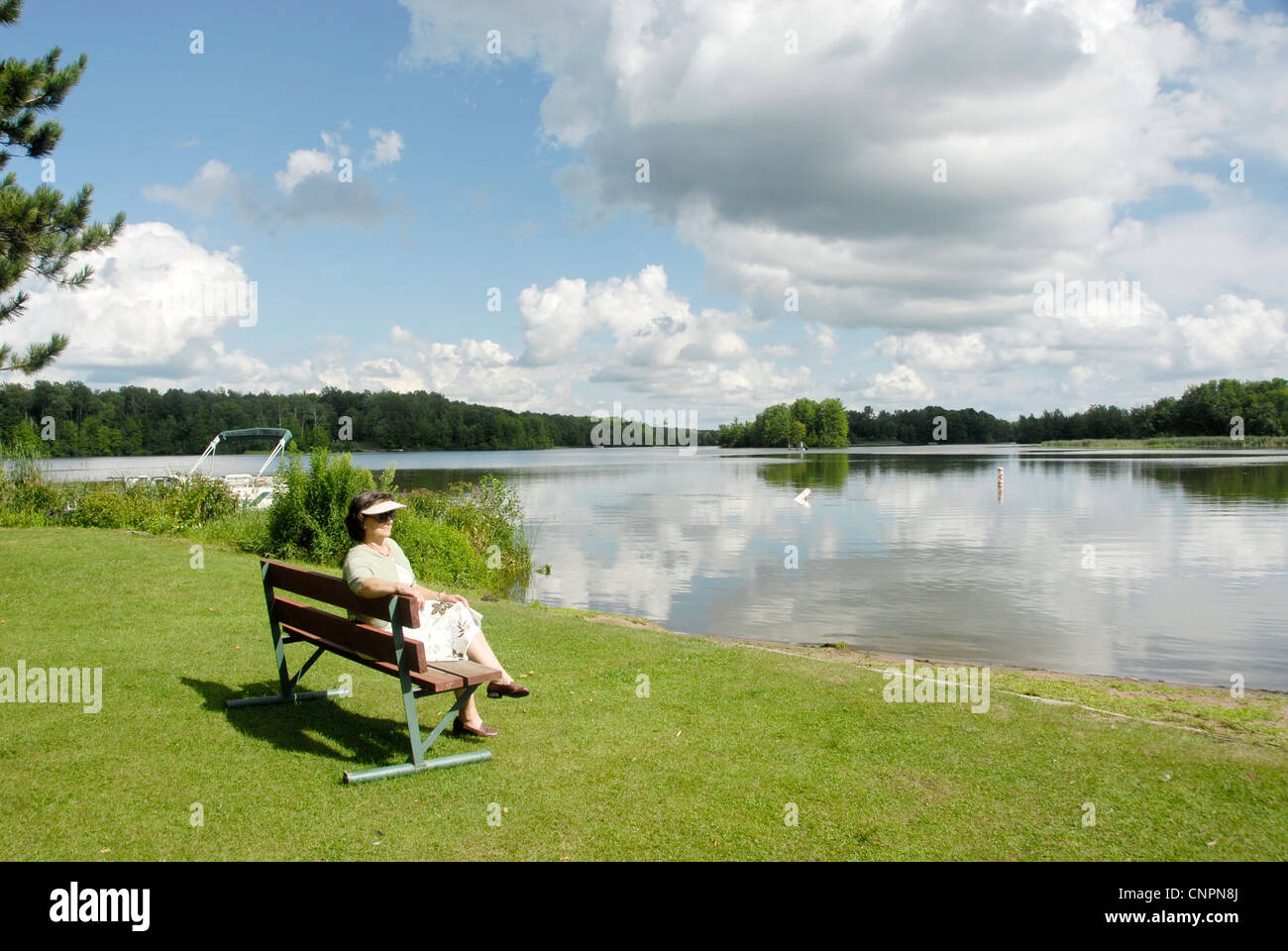 Otter Lake dans le comté de Taylor, Wisconsin, États-Unis Banque D'Images