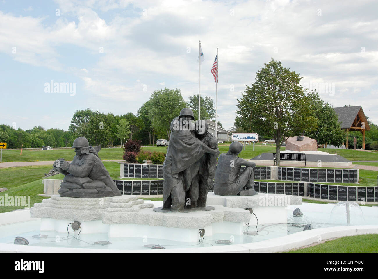 Statue du Mémorial des Vétérans de la Corée au rez-de-Wisconsin Vietnam Veterans Memorial Project dans Niellsville, Wisconsin Banque D'Images