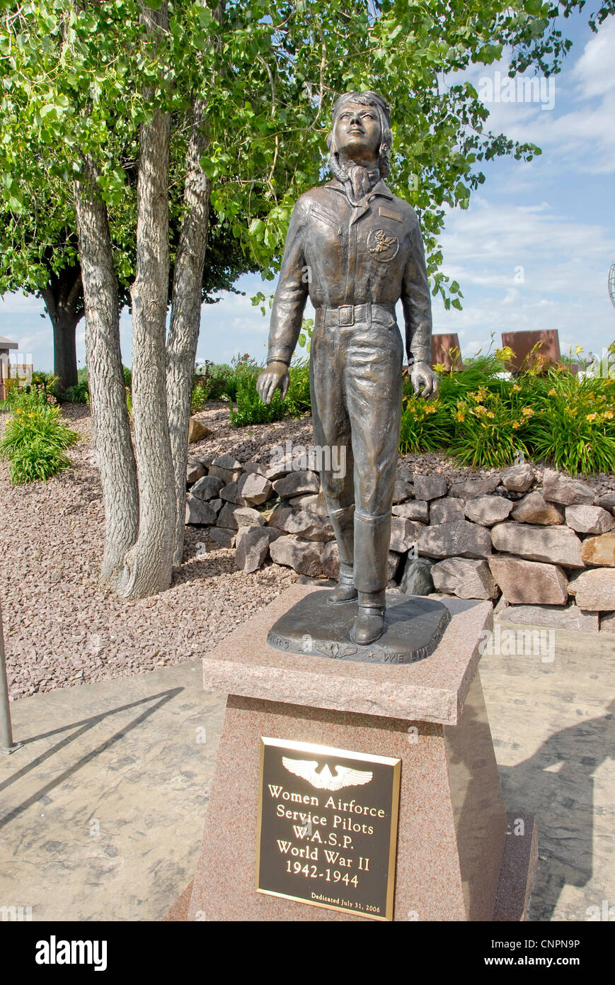 Statue de la Deuxième Guerre mondiale, W.A.S.P.s au rez-de-Wisconsin Vietnam Veterans Memorial Project dans Niellsville, Wisconsin Banque D'Images