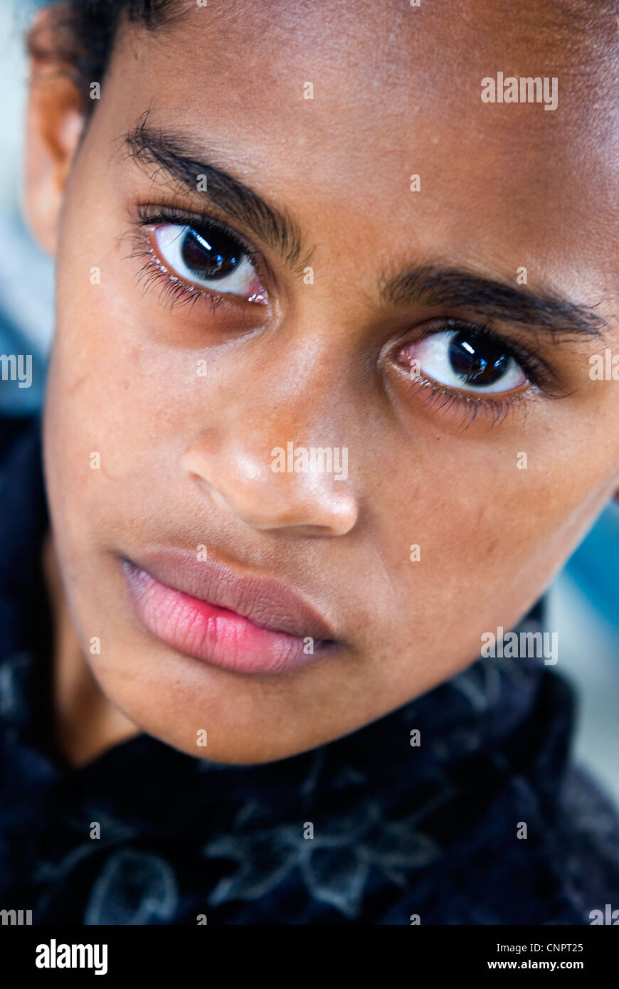 Girl en sigatoka, fiji Banque D'Images