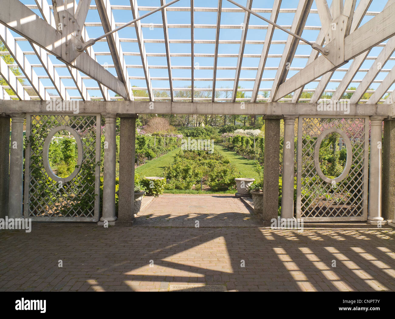 Rose Arbor au Brooklyn Botanic Garden à Brooklyn NYC Banque D'Images