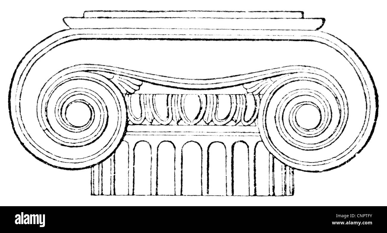 Ordre ionique. Temple de l'Ilissos. Banque D'Images