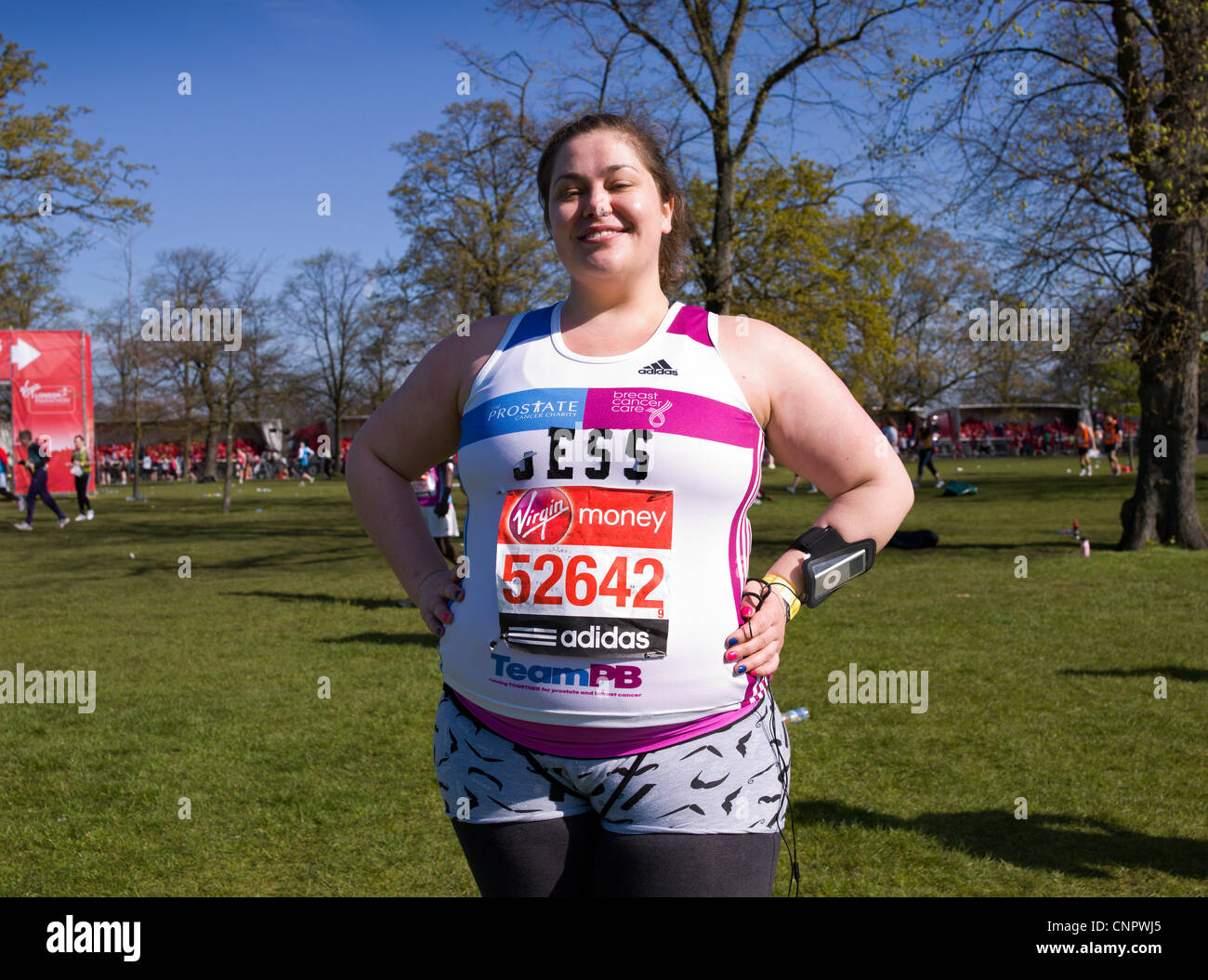 Londres UK, London Marathon 2012, les coureurs se préparent à commencer à Greenwich Park. Banque D'Images