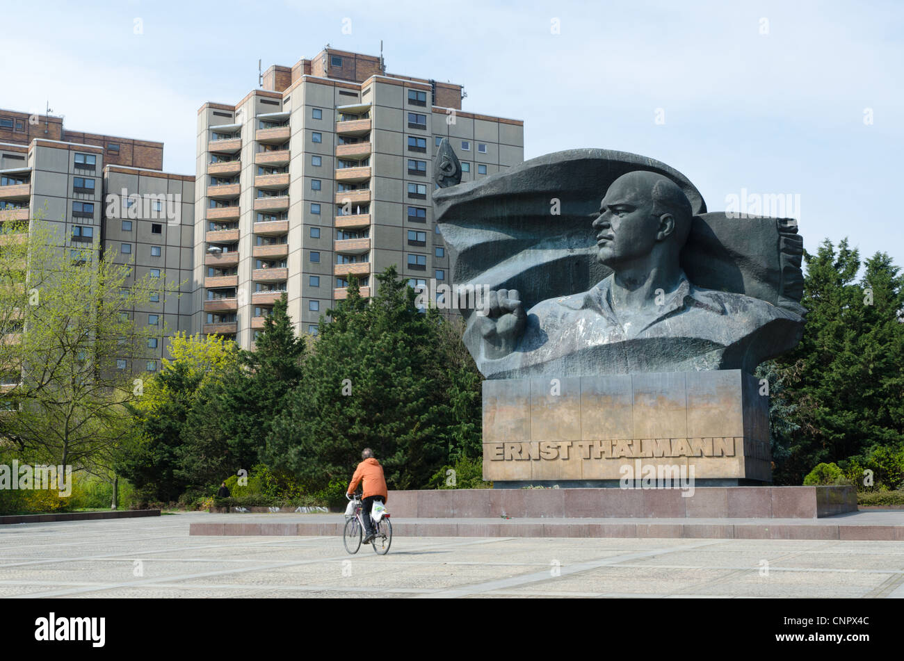 Ernst Thaelmann Giant monument communiste dans l'Est de Berlin Banque D'Images