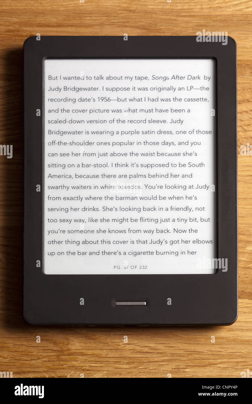 Lecteur d’ebook Banque D'Images