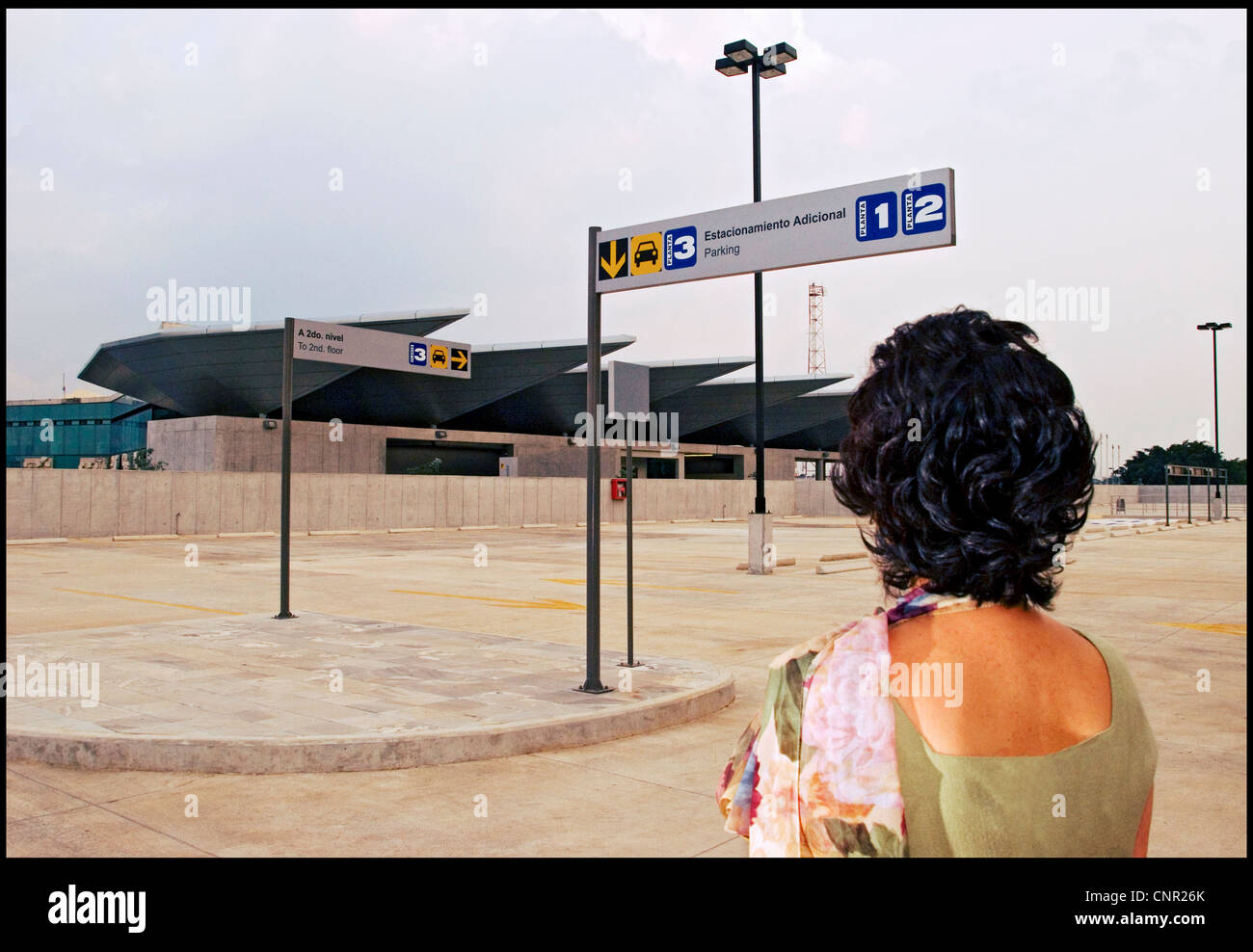 L'extérieur de l'aéroport international La Aurora à Guatemala City Banque D'Images