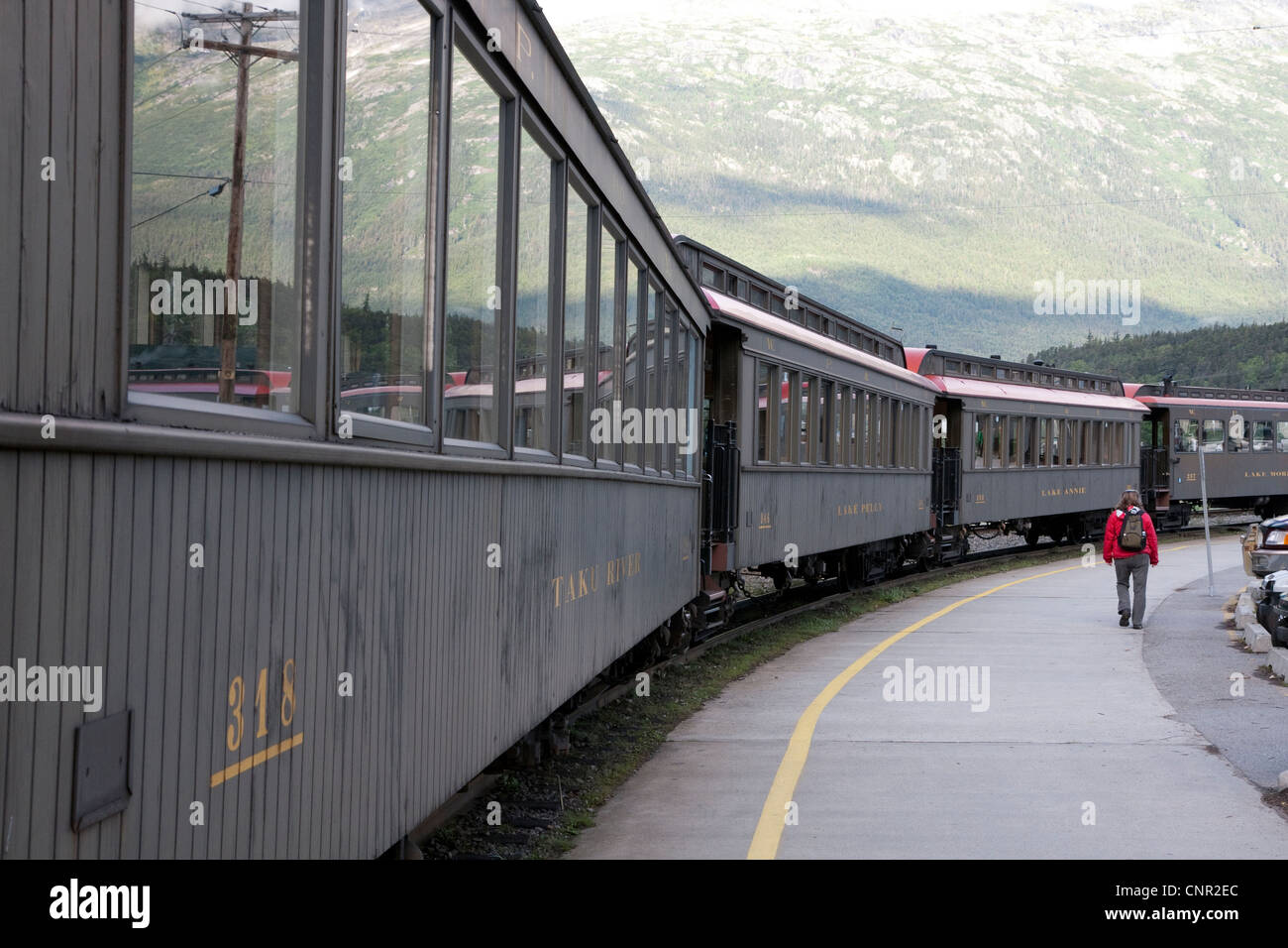 White Pass and Yukon Route Railroad, Skagway, Alaska, USA Banque D'Images