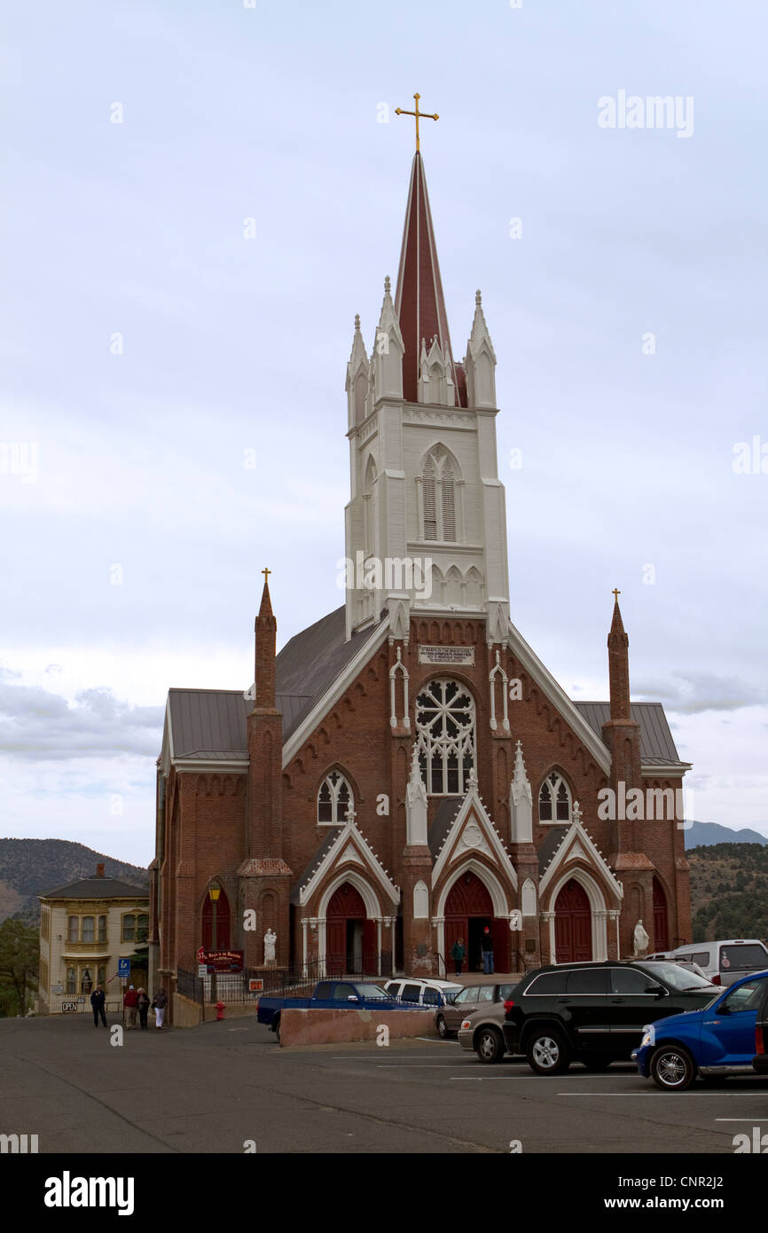 Saint Mary's dans les montagnes Église catholique, Virginia City, Nevada, USA Banque D'Images