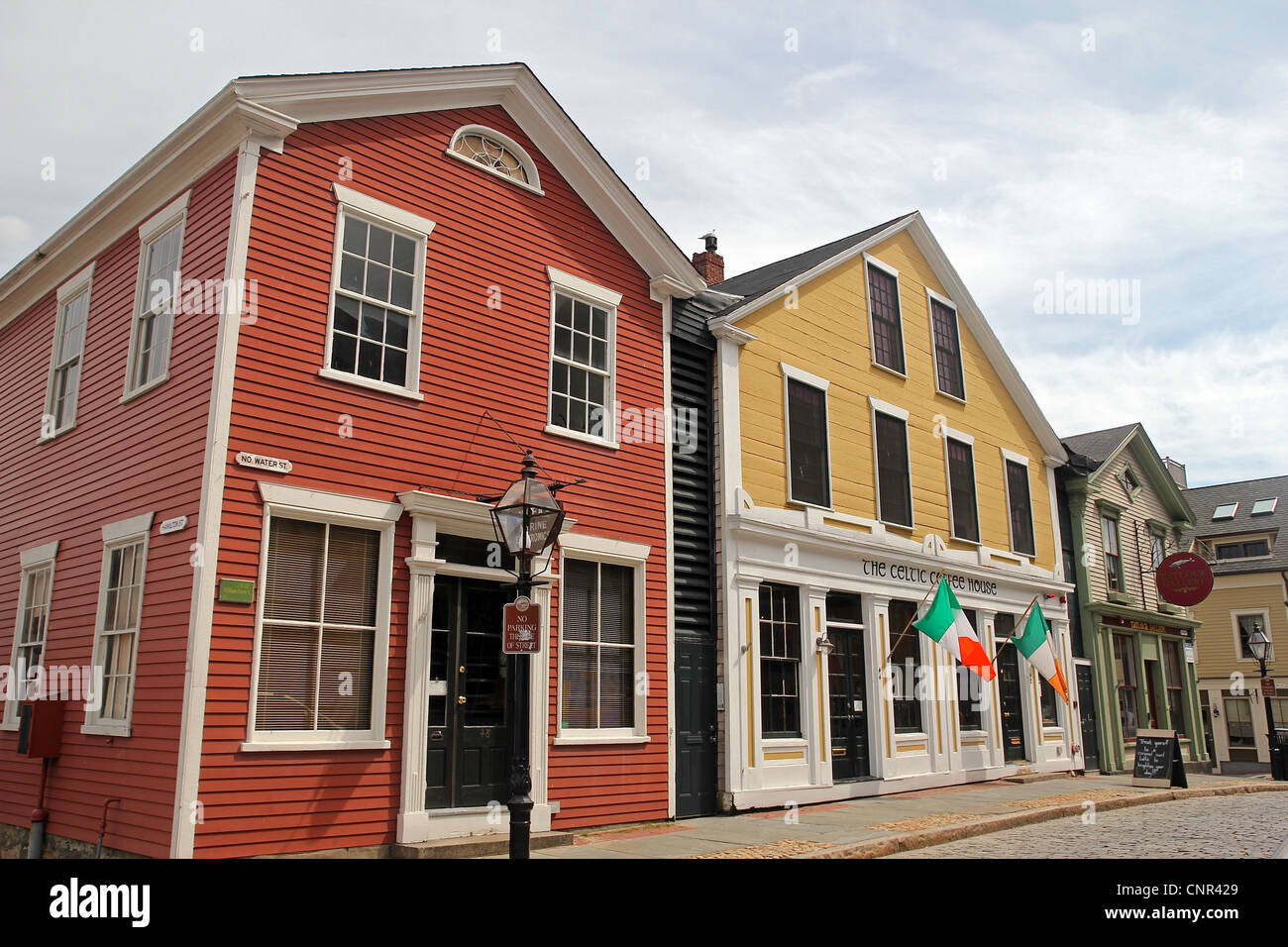 Bâtiments sur la rue de l'eau du Nord, quartier historique de New Bedford Banque D'Images