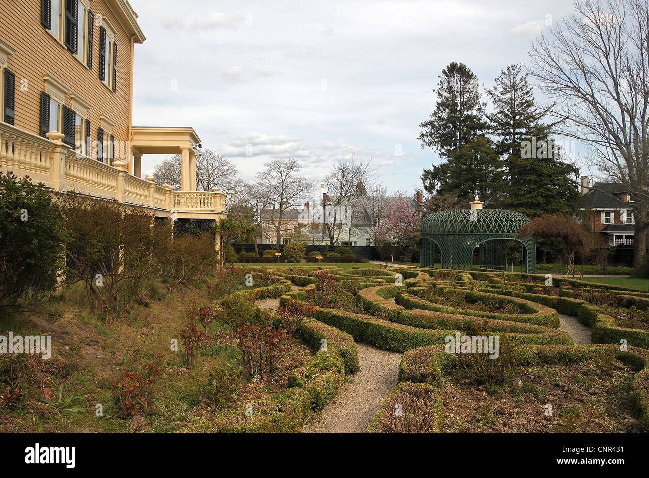 Rotch-Jones-Duff House and Garden Museum, New Bedford, Massachusetts. La propriété a été construite pour un marchand de la chasse à la baleine en 1834. Banque D'Images