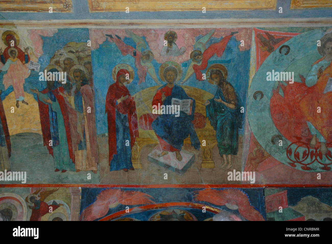 Laroslavl, fresques dans l'église St Elie, Banque D'Images