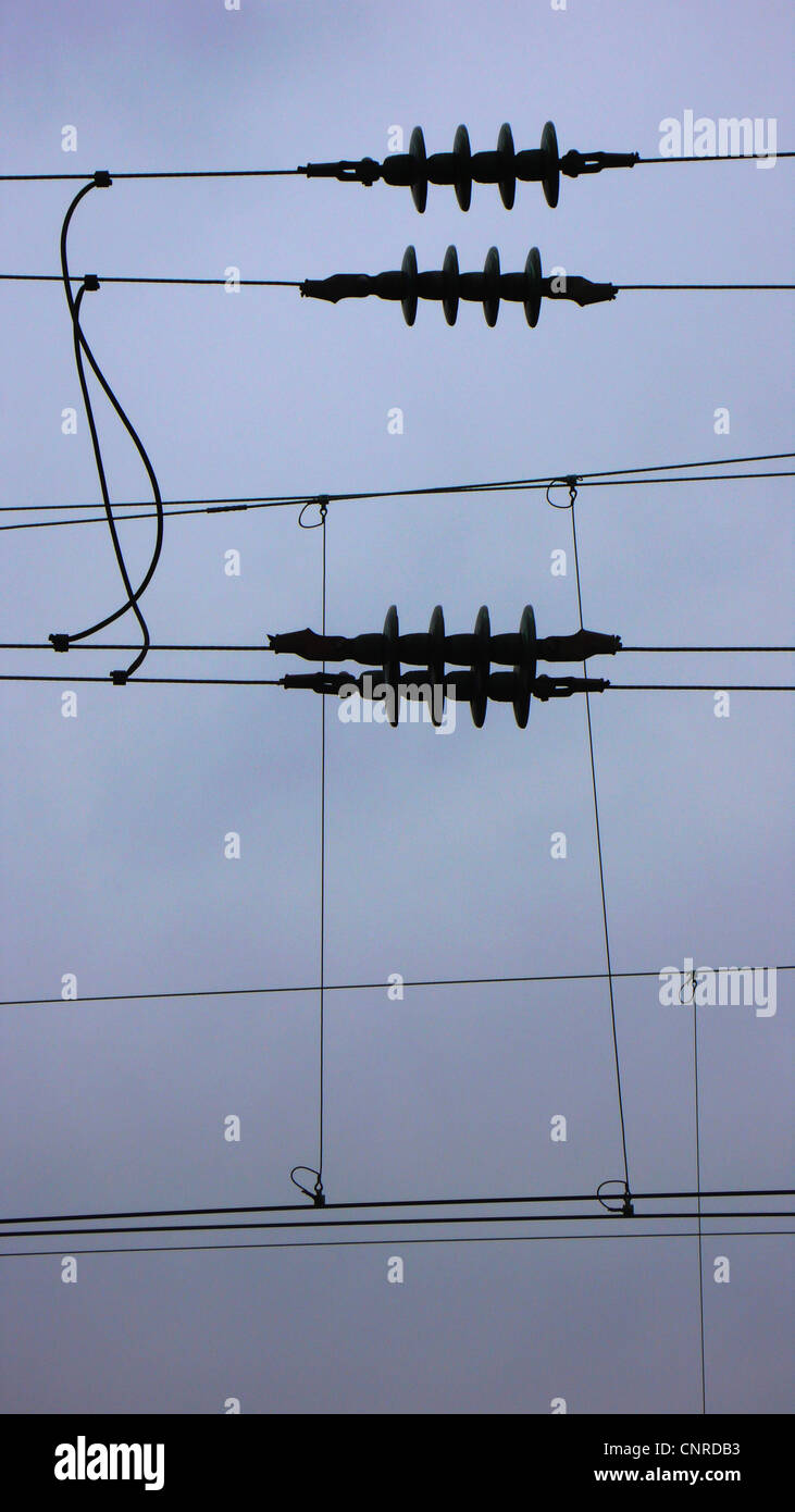 Les câbles d'alimentation, Allemagne Banque D'Images