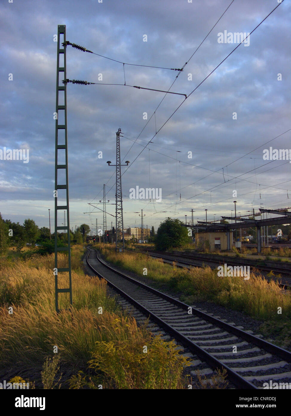 Les voies de la gare principale de Magdebourg, en Allemagne, en Saxe-Anhalt, Magdeburg Banque D'Images