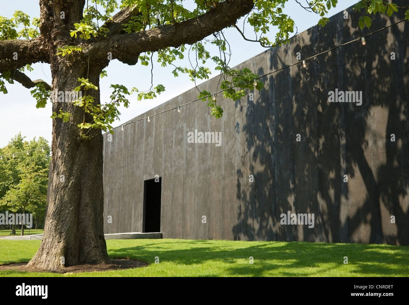 Un détail de l'extérieur 2011 Serpentine Gallery Pavillion dans Kensington Gardens, Londres, Royaume-Uni. Banque D'Images