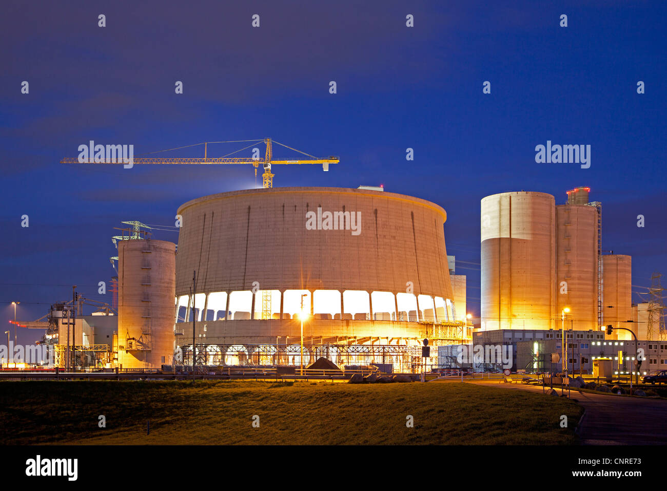 Électrique au charbon Moorburg jusqu', Hambourg, Allemagne Banque D'Images