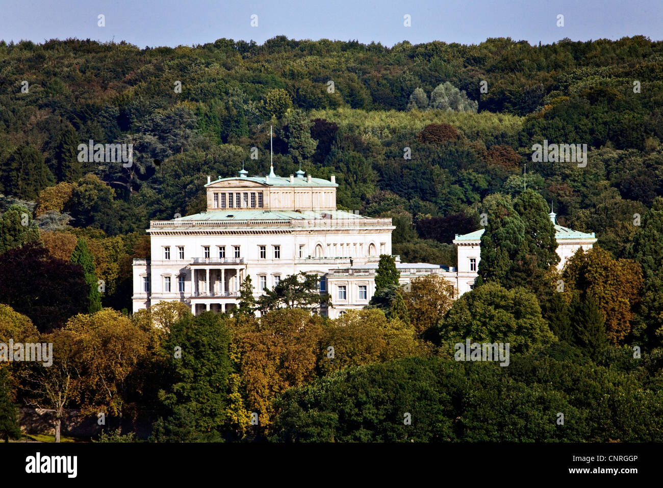 Villa Huegel à Essen, en Allemagne, en Rhénanie du Nord-Westphalie, région de la Ruhr, à Essen Banque D'Images