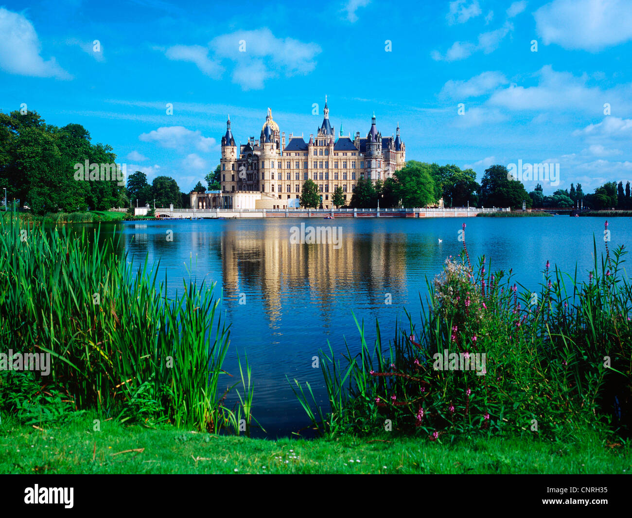 Le château de Schwerin, Allemagne, Mecklembourg-Poméranie-Occidentale, Schwerin Banque D'Images