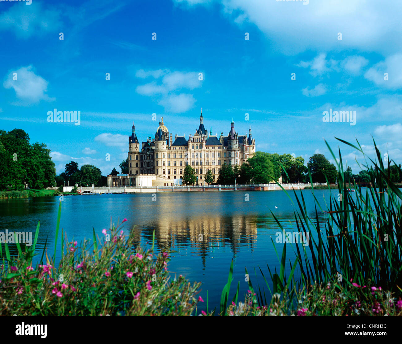 Le château de Schwerin, Allemagne, Mecklembourg-Poméranie-Occidentale, Schwerin Banque D'Images