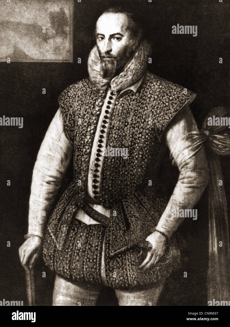 Raleigh, Walter, 1552 - 29. 10,1618, navigateur anglais et auteur/rédactrice, demi-longueur, la peinture, l'artiste n'a pas d'auteur pour être effacé Banque D'Images