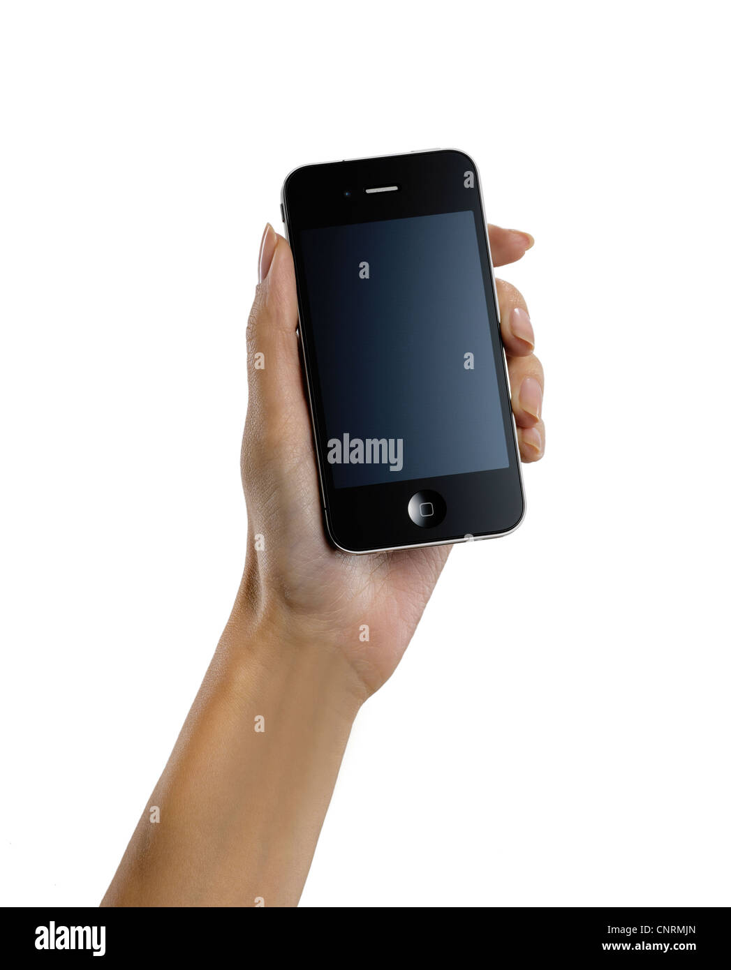 Une femme main tenant un iPhone 4 Banque D'Images