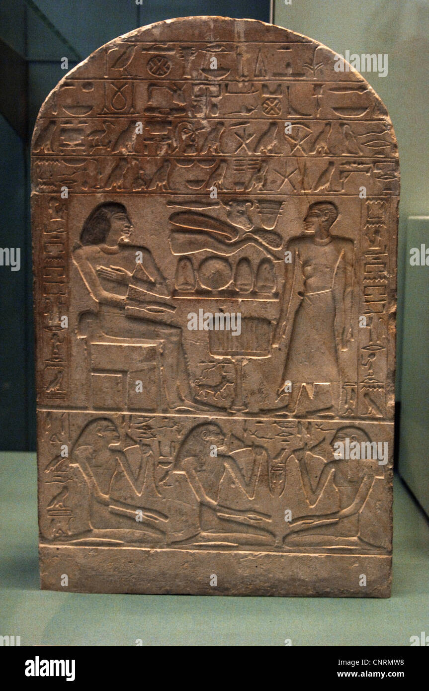 L'Égypte. Stèle d'utilisateur. 12ème dynastie. Empire du Milieu. Banque D'Images