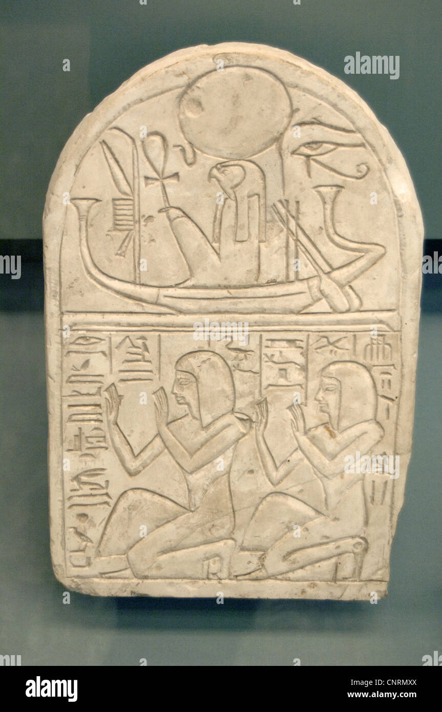 Stèle d'Wennekhu. 19e dynastie. Nouveau Royaume. La pierre calcaire. Probablement de Deir el-Médineh. Banque D'Images