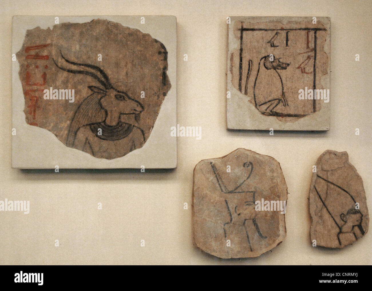 Des fragments de décoration murale de la tombe d'Amenhotep III. 1390-1352 BC. 18ème dynastie. Nouveau Royaume. Tombe 22. Vallée des Rois Banque D'Images
