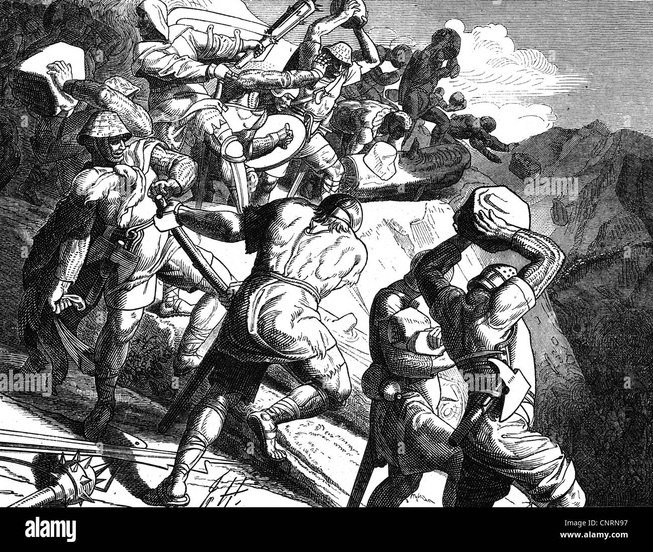 La bataille de 1315 Banque de photographies et d’images à