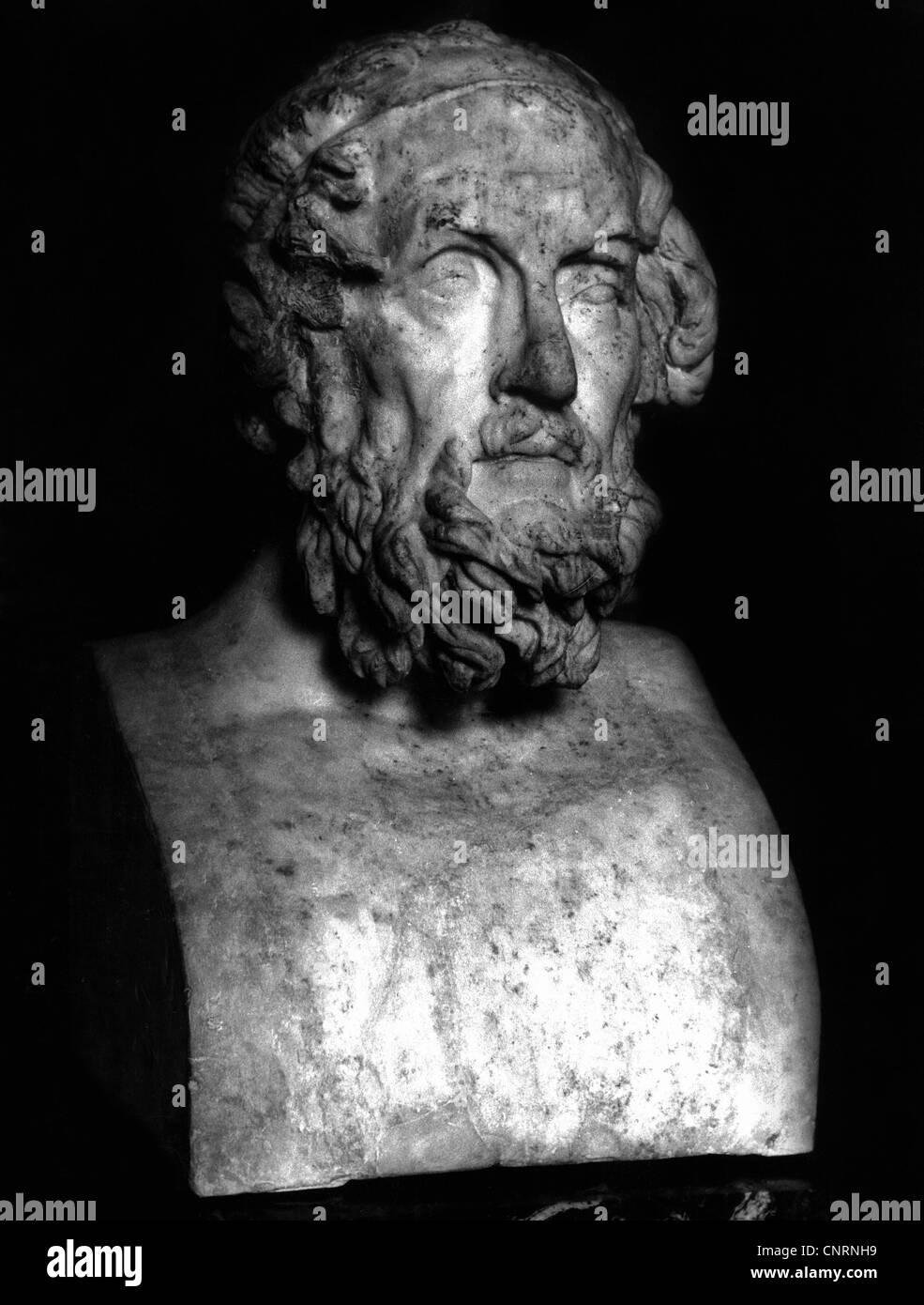 Homer, vers 800 av. J.-C., auteur/écrivain grec (poète) et historien, buste, Louvre Paris, Banque D'Images