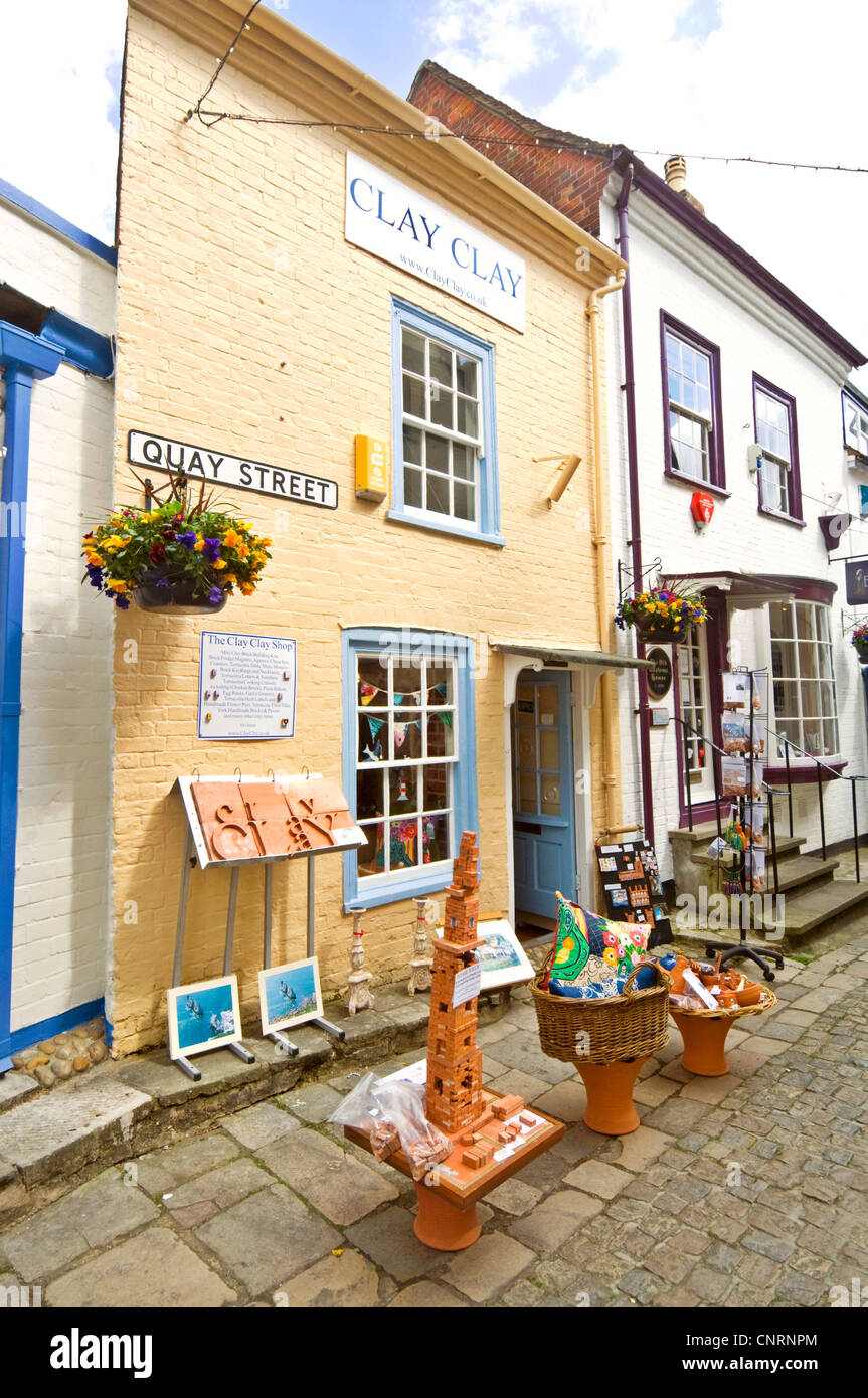 Boutique d'argile, Quay Street, Lymington, Hampshire, Royaume-Uni Banque D'Images