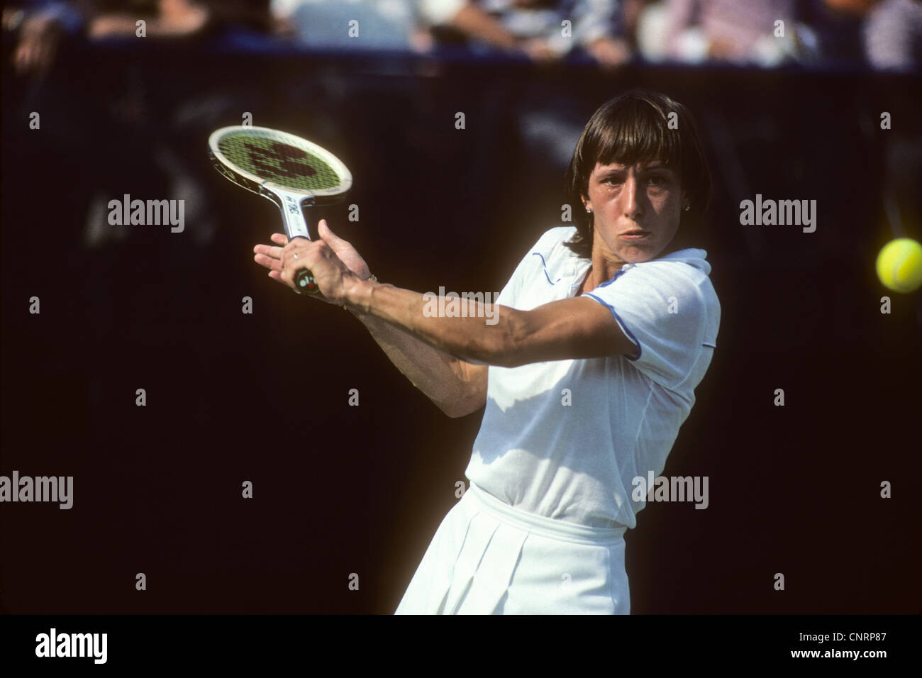 Martina Navratilova à l'US Open 1980. Banque D'Images