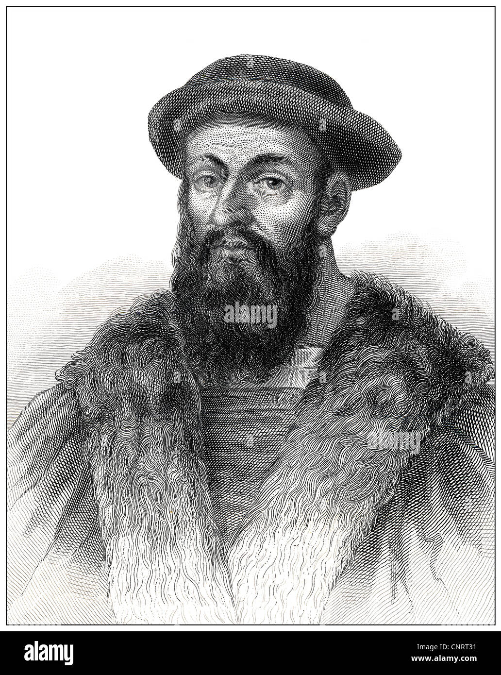 Le navigateur portugais Ferdinand Magellan ou Fernão de Magalhães ou Fernando de Magallanes, 16e siècle Banque D'Images