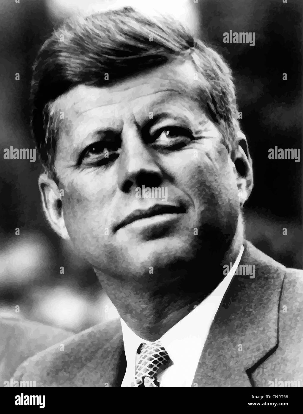 Vector portrait de John F. Kennedy. Banque D'Images