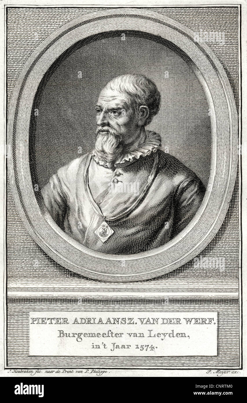 Peter Adriaansz van der Werff ou Pieter van der Adriaansz Wer néerlandais, maire de la ville de Leyde ou Leiden, Zuid-Holland, 16e C Banque D'Images
