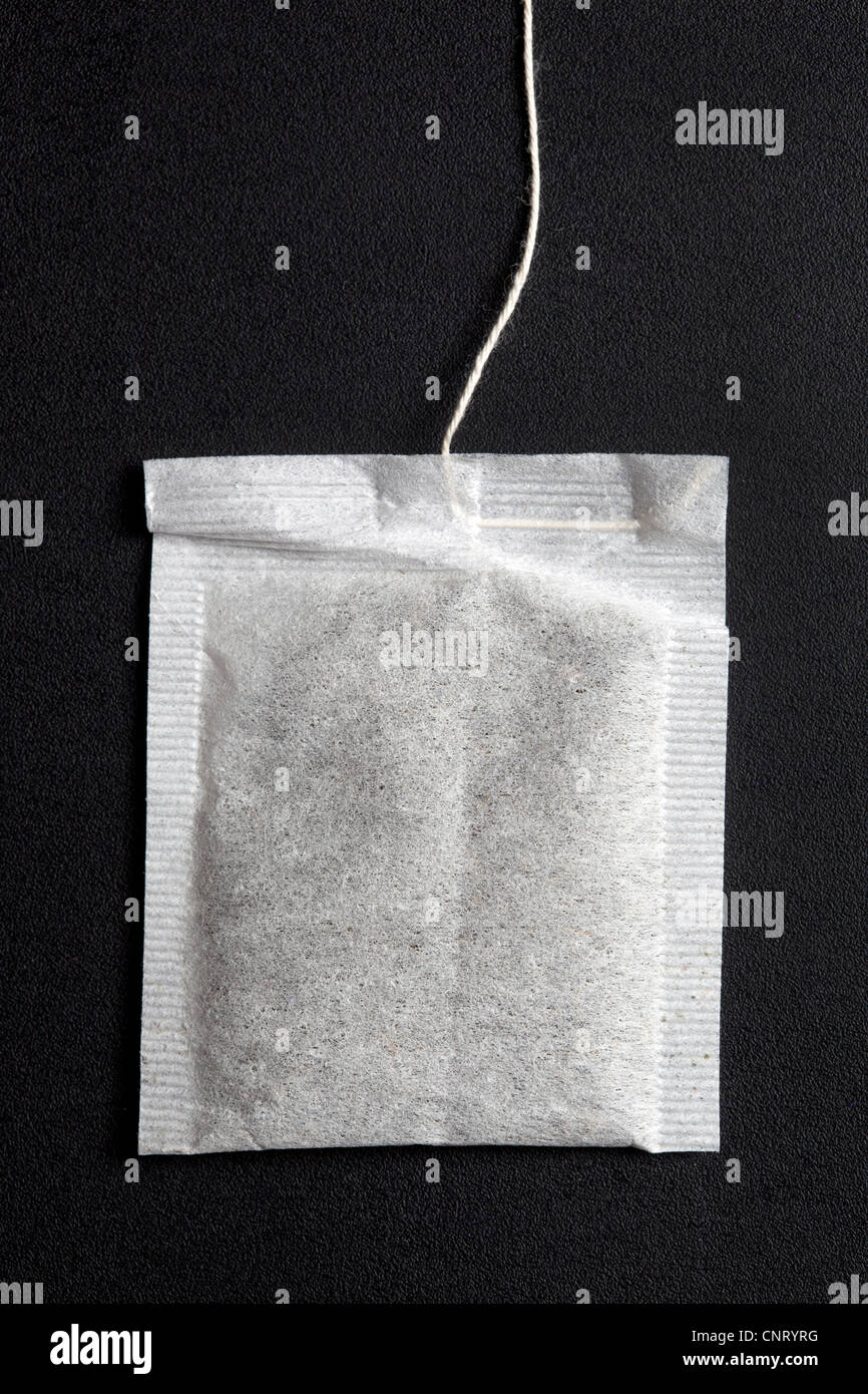 Sachet de thé vert Banque D'Images