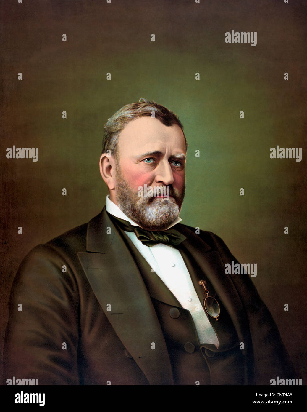 American Vintage la peinture d'histoire de l'Ulysses S. Grant durant son mandat en tant que président des États-Unis. Banque D'Images