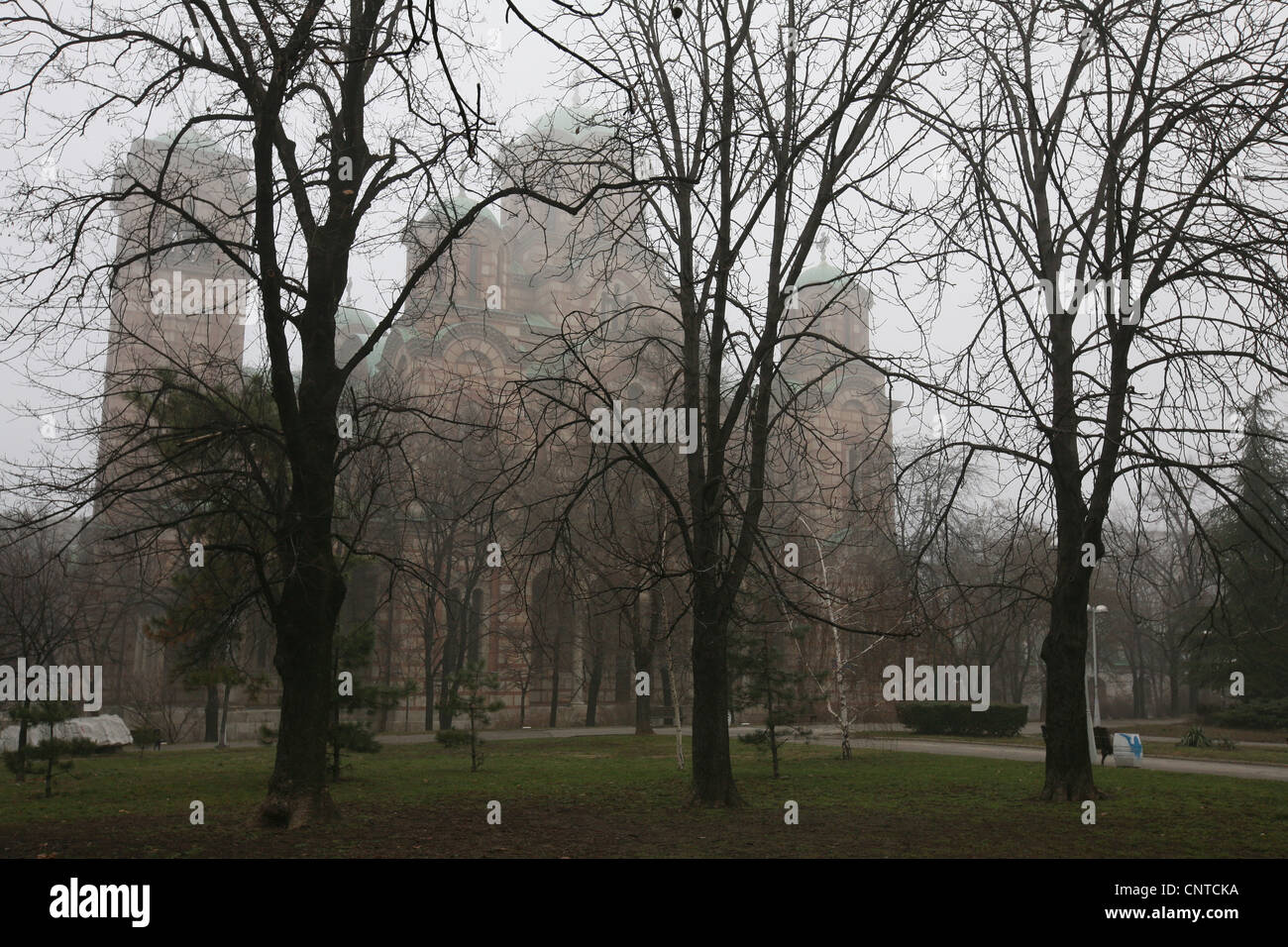 Saint Mark's Church in Tasmajdan Park à Belgrade, en Serbie. Banque D'Images