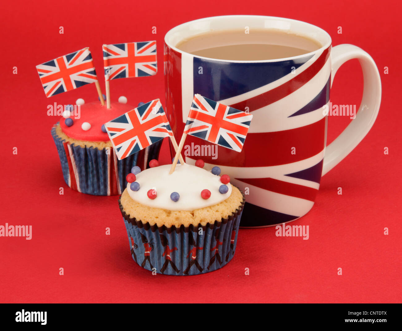 Thé et petits gâteaux britannique Banque D'Images