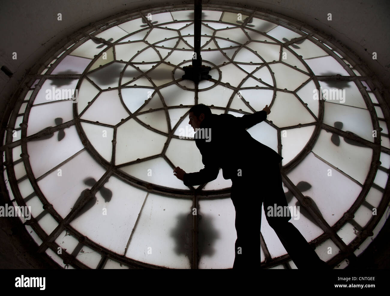 Hôtel de ville de Manchester, l'horloge Albert Square. Conçu par l'architecte Alfred Waterhouse Banque D'Images