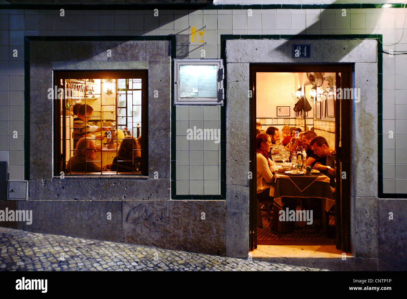 Un restaurant Primavera do Jerónimo, Bairro Alto, Lisbonne, Portugal Banque D'Images