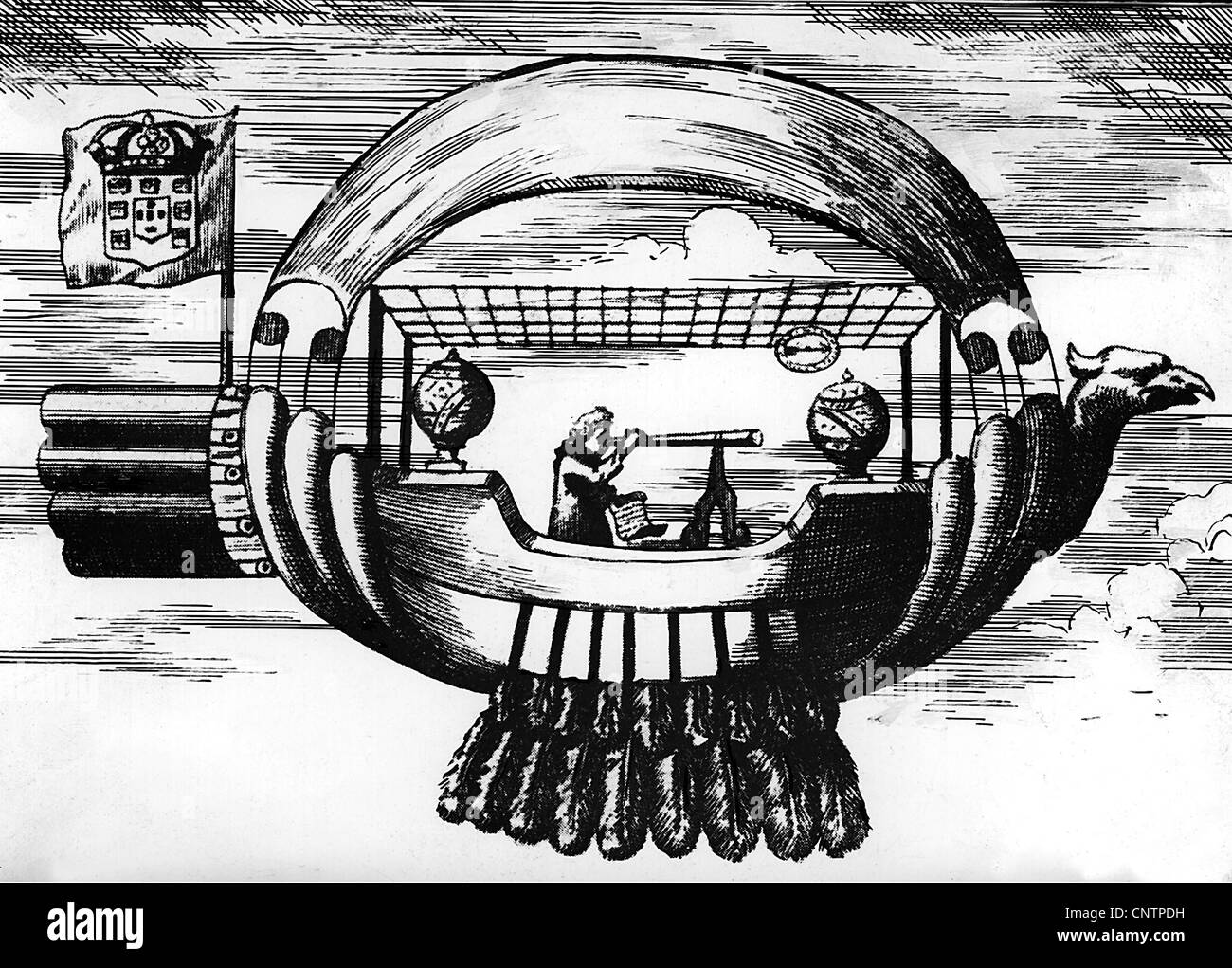 Future, navire, conçu par Bartolomeu Lourenco de Gusmao, 1709, droits additionnels-Clearences-non disponible Banque D'Images