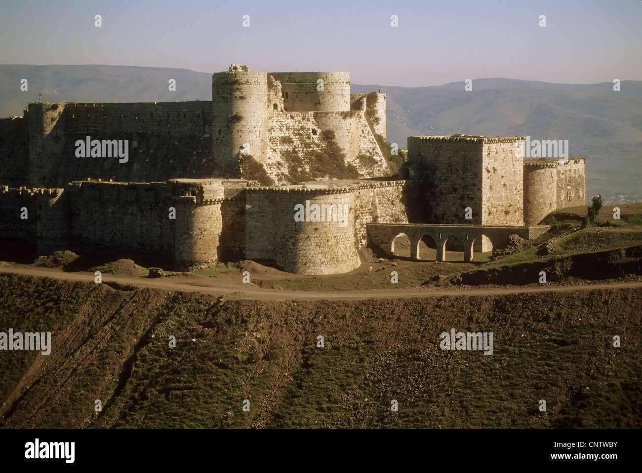 Krak des chevaliers, le plus célèbre château des Croisés, la Syrie Banque D'Images