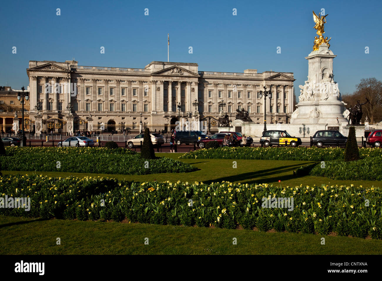 Le palais de Buckingham et de l'Édifice commémoratif Victoria, Londres, Angleterre Banque D'Images