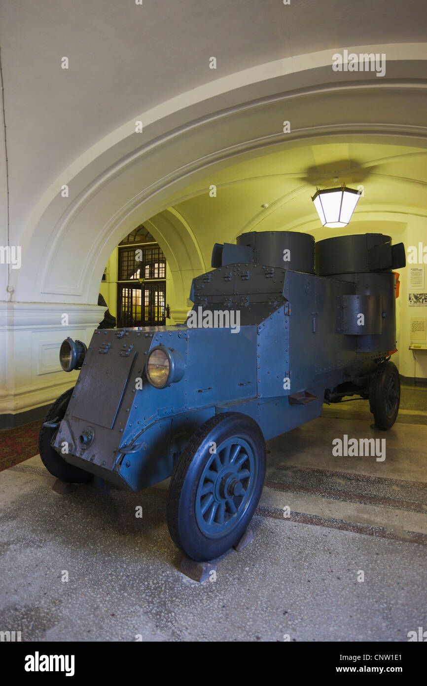La Russie, Saint-Pétersbourg, Musée de l'artillerie, l'île de Kronverksky, intérieur, voiture blindée utilisée par V.I. Lénine en 1917 Révolution Russe Banque D'Images