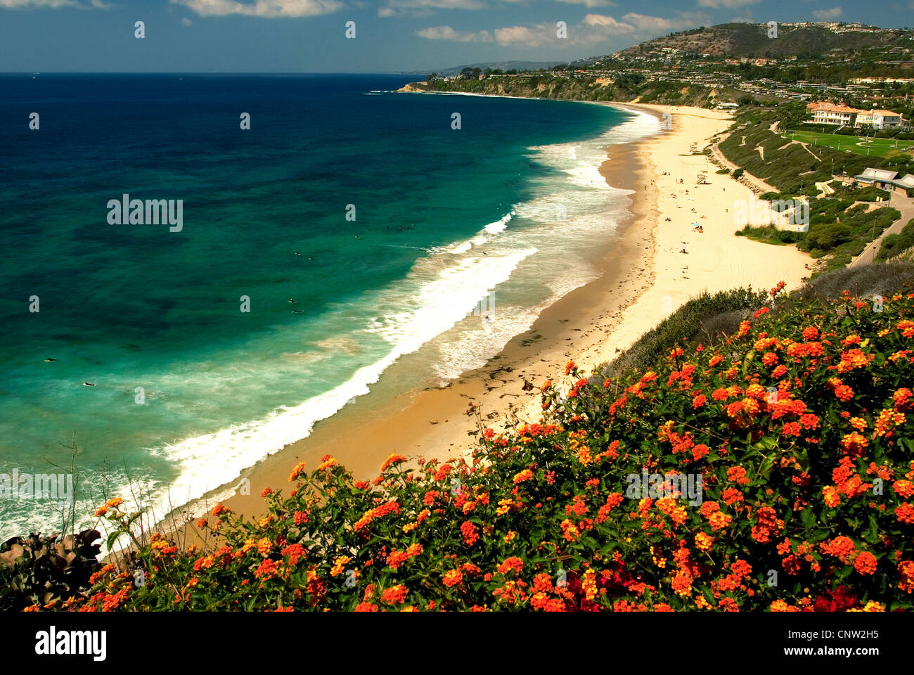 Newport Beach vu de l'Hôtel Ritz Carlton. Banque D'Images