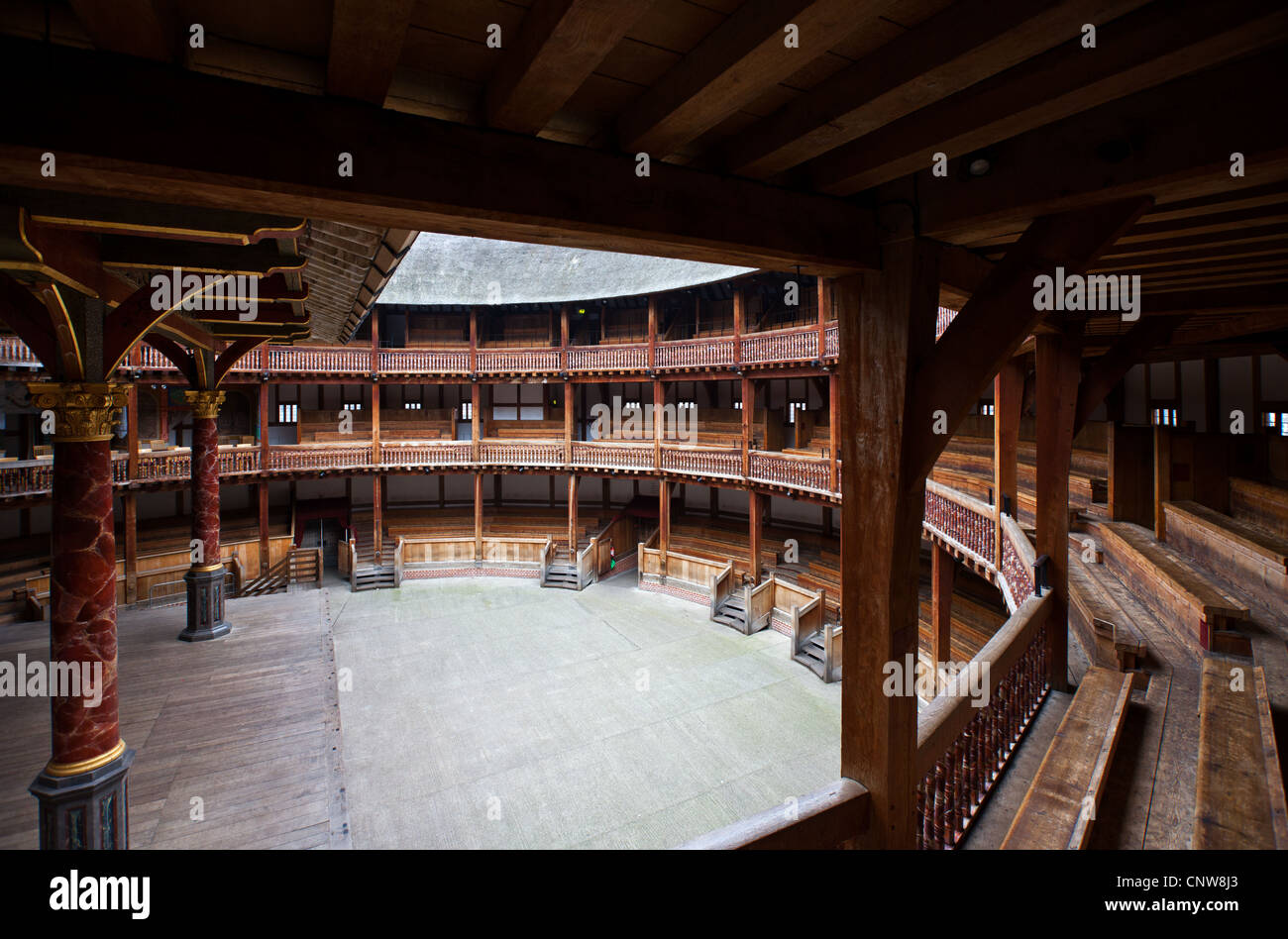 Europe Angleterre Londres, le Shakespeare's Globe Theatre, le lieux Banque D'Images