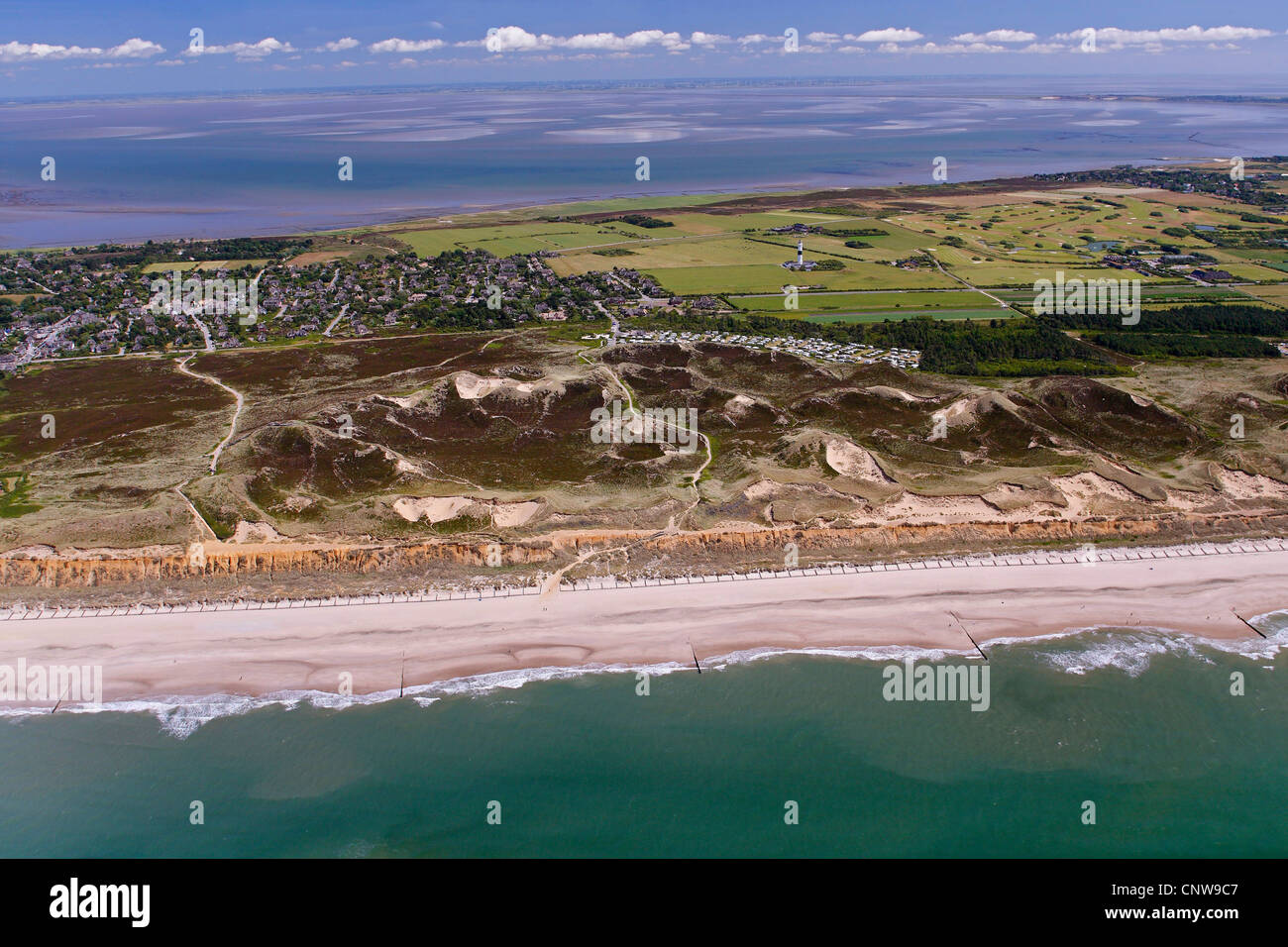 Photo aérienne de Kampen sur Sylt , Allemagne, Schleswig-Holstein, Sylt Banque D'Images