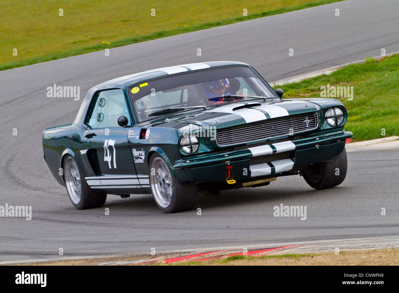 1965 Ford Mustang avec chauffeur Richard Cooke lors de la SCLC HVRA V8 CHallenge de Snetterton, Norfolk, Royaume-Uni. Banque D'Images